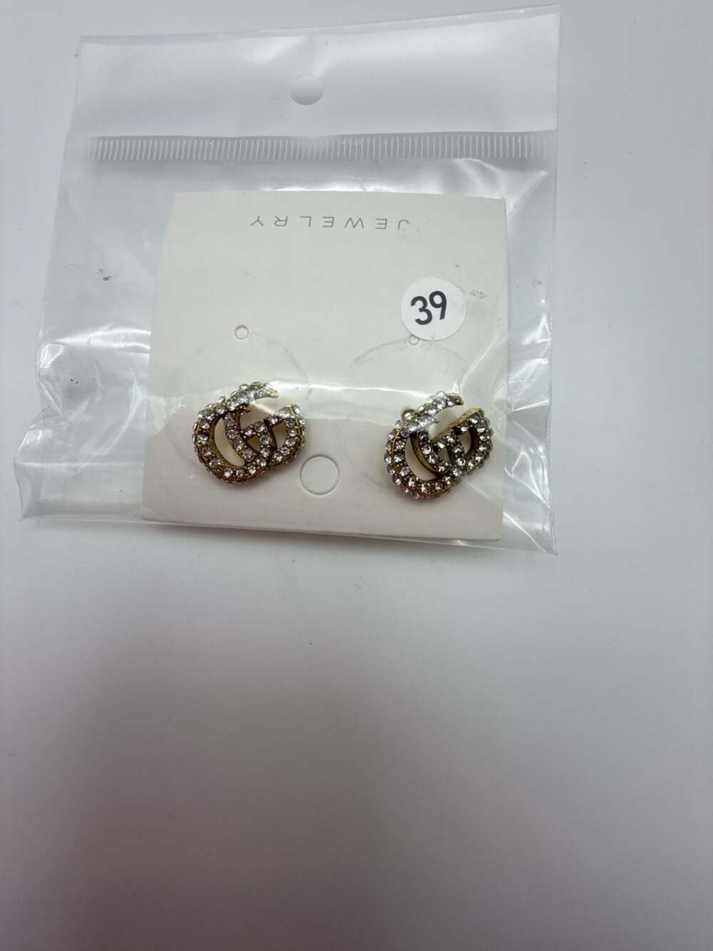 Double G Crystal Stud Earrings (Style Inspired)